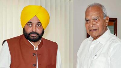 Punjab governor Banwarilal Purohit (right) and chief minister Bhagwant Mann have been at loggerheads over a raft of issues, including the appointment of vice chancellors, convening of special assembly sessions, CM’s absence from official functions, etc, for the past more than a year. (HT file photo) Punjab governor Banwarilal Purohit (right) and chief minister Bhagwant Mann have been at loggerheads over a raft of issues, including the appointment of vice chancellors, convening of special assembly sessions, CM’s absence from official functions, etc, for the past more than a year. (HT file photo)