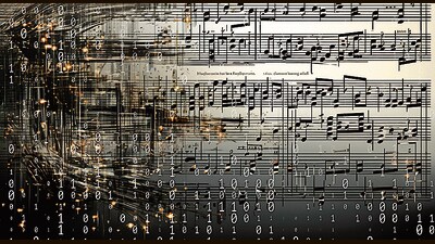 Recent releases have included an ‘Eminem song’ on cats; tracks by a faux-Oasis. Above, a Midjourney rendering of the landscape of cross-bred music generated by humans and AI programs. Recent releases have included an ‘Eminem song’ on cats; tracks by a faux-Oasis. Above, a Midjourney rendering of the landscape of cross-bred music generated by humans and AI programs.