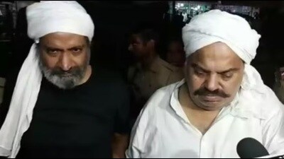 Slain mafiosi brothers Atiq and Ashraf (HT File Photo)
