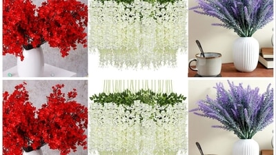 Artificial flowers available in the market look life-like and are sure to charm you. Artificial flowers available in the market look life-like and are sure to charm you.