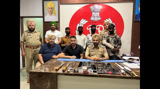 The accused in Ludhiana police custody. (HT Photo)