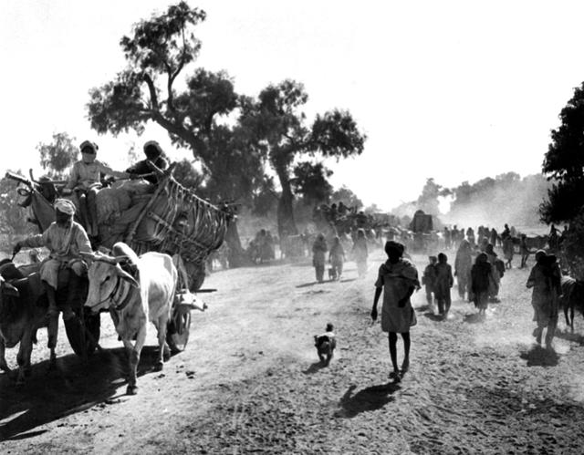 Pictures from the Partition: Carts, cattle, donkeys, dogs, men, women, boys, girls, babies, bicycles, baggage – all constantly moving under a pall of dust. (HT Archive) Pictures from the Partition: Carts, cattle, donkeys, dogs, men, women, boys, girls, babies, bicycles, baggage – all constantly moving under a pall of dust. (HT Archive)