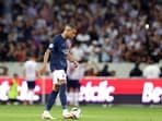 Paris Saint-Germain's French forward #07 Kylian Mbappe moves the ball. Paris Saint-Germain's French forward #07 Kylian Mbappe moves the ball.