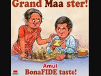 Amul's creative on R Praggnanandhaa and his mom. Amul's creative on R Praggnanandhaa and his mom.