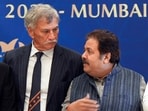 BCCI president Roger Binny with vice-president Rajeev Shukla BCCI president Roger Binny with vice-president Rajeev Shukla
