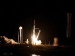 NASA astronaut Jasmin Moghbeli, European Space Agency astronaut Andreas Mogensen, JAXA (Japan Aerospace Exploration Agency) astronaut Satoshi Furukawa, and Roscosmos cosmonaut Konstantin Borisov launch to the International Space Station as Crew-7 on the SpaceX Crew Dragon spacecraft at Cape Canaveral, Florida, U.S. August 26, 2023.(REUTERS)