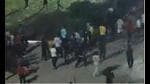 A purported video of the incident doing rounds on social media showed that a bunch of students were roaming around the campus carrying swords. (Video grab)