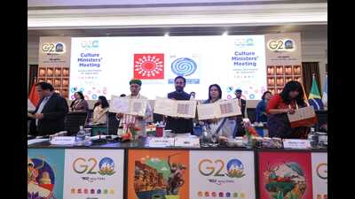 A report titled ‘G20 Culture: Shaping the Global Narrative for Inclusive Growth’ was launched. (HT Photo) A report titled ‘G20 Culture: Shaping the Global Narrative for Inclusive Growth’ was launched. (HT Photo)