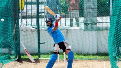 India's Virat Kohli bats during a practice session ahead of Asia Cup (BCCI Twitter) India's Virat Kohli bats during a practice session ahead of Asia Cup (BCCI Twitter)