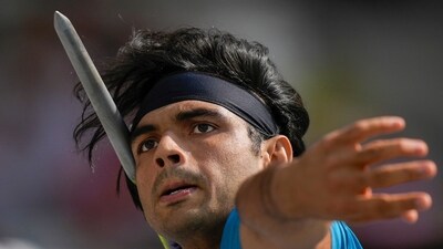 Neeraj Chopra, of India, makes an attempt in the Men's javelin throw qualification during the World Athletics Championships. (AP) Neeraj Chopra, of India, makes an attempt in the Men's javelin throw qualification during the World Athletics Championships. (AP)