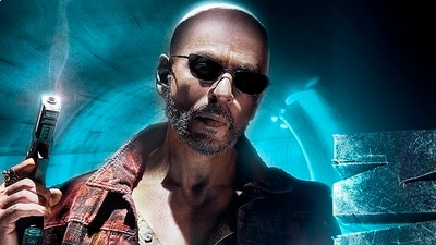Shah Rukh Khan in Jawan's new poster. Shah Rukh Khan in Jawan's new poster.