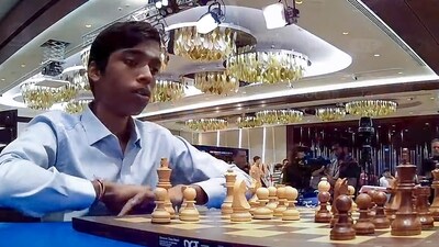 Indian Grandmaster R Praggnanandhaa during the final match of the Chess World Cup 2023 final against Norwegian Grandmaster and World No. 1 player Magnus Carlsen, in Baku (PTI) Indian Grandmaster R Praggnanandhaa during the final match of the Chess World Cup 2023 final against Norwegian Grandmaster and World No. 1 player Magnus Carlsen, in Baku (PTI)
