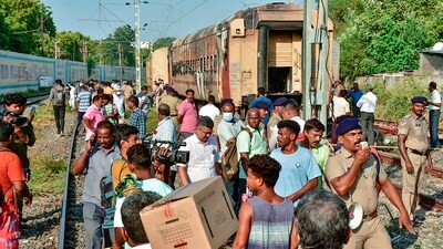 The 'private party coach' with 65 passengers had arrived from Lucknow in Uttar Pradesh. (PTI) The 'private party coach' with 65 passengers had arrived from Lucknow in Uttar Pradesh. (PTI)
