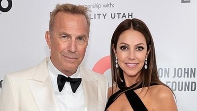 Kevin Costner(left), his estranged wife Christine (HT_PRINT) Kevin Costner(left), his estranged wife Christine (HT_PRINT)