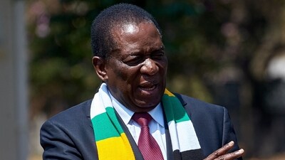 Zimbabwe President Emmerson Mnangagwa (AFP)