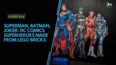 US artist Nathan Sawaya has created DC comics characters from Lego bricks. From Superman, Batman, Wonderwoman to Flash, more than 120 artworks of superheroes and villains have been assembled at 'The Art of the Brick: DC Super Heroes', a Paris exhibition. Sawaya says he used Lego bricks because people connect with the medium. (HT File)