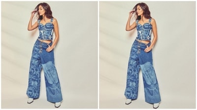 On Friday, Ananya gave her fans a sweet surprise as she took to Instagram to upload a series of pictures accompanied by the caption, “#DreamGirl2 is all yours 🤍 book tickets now!!!”. (Instagram/@ananyapanday) On Friday, Ananya gave her fans a sweet surprise as she took to Instagram to upload a series of pictures accompanied by the caption, “#DreamGirl2 is all yours 🤍 book tickets now!!!”. (Instagram/@ananyapanday)