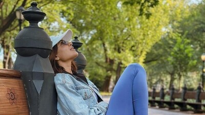 Earlier, Samantha Ruth Prabhu had shared a bunch of photos of herself from New York's iconic Central Park. She had written in her caption, "Mornings like these... My happy place (white heart emoji)." Earlier, Samantha Ruth Prabhu had shared a bunch of photos of herself from New York's iconic Central Park. She had written in her caption, "Mornings like these... My happy place (white heart emoji)."