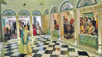 A Kathak performance at the Kathika cultural centre. (HT Photo) A Kathak performance at the Kathika cultural centre. (HT Photo)