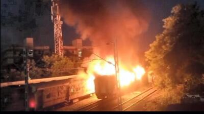 A fire in a train in Tamil Nadu’s Madurai killed nine pilgrims from Uttar Pradesh on August 26. (PTI) A fire in a train in Tamil Nadu’s Madurai killed nine pilgrims from Uttar Pradesh on August 26. (PTI)