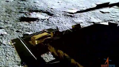 Pragyan, the rover, is slated to conduct a range of experiments on the lunar terrain. Data gathered by the rover will be relayed to the lander and subsequently transmitted back to Earth. (ISRO Twitter) Pragyan, the rover, is slated to conduct a range of experiments on the lunar terrain. Data gathered by the rover will be relayed to the lander and subsequently transmitted back to Earth. (ISRO Twitter)