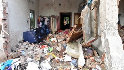 At least 7 people killed and several houses were damaged in an explosion at at an illegal firecracker factory in West Bengal's North 24 Parganas district on Sunday morning. (ANI) At least 7 people killed and several houses were damaged in an explosion at at an illegal firecracker factory in West Bengal's North 24 Parganas district on Sunday morning. (ANI)