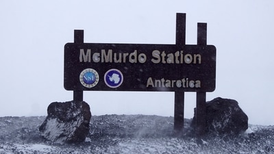 A sign is photographed at McMurdo Station on Dec. 4, 2018. The Associated Press found a pattern of women working in Antarctica who said their claims of sexual harassment or assault had been minimized by their employers. The AP investigation came after the National Science Foundation published a report in 2022 in which 59% of women said they'd had a negative experience of harassment or assault while on the ice. (National Science Foundation via AP) (AP) A sign is photographed at McMurdo Station on Dec. 4, 2018. The Associated Press found a pattern of women working in Antarctica who said their claims of sexual harassment or assault had been minimized by their employers. The AP investigation came after the National Science Foundation published a report in 2022 in which 59% of women said they'd had a negative experience of harassment or assault while on the ice. (National Science Foundation via AP) (AP)