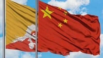 Bhutan and China flags (Representative Photo) Bhutan and China flags (Representative Photo)