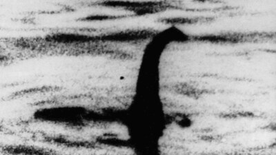 This undated file photo shows a shadowy shape that some people say is a the Loch Ness monster in Scotland, later debunked as a hoax. (AP)