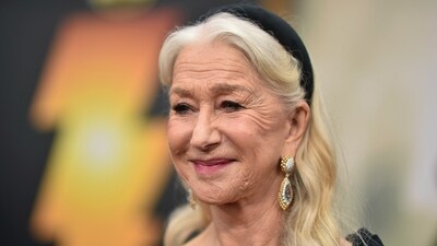 FILE - Helen Mirren arrives at the world premiere of "Shazam! Fury of the Gods" on Tuesday, March 14, 2023, at the Regency Village Theatre in Los Angeles. Helen Mirren, who plays Israel’s first female prime minister in her latest film, says she has been inspired by the widespread protests against the country’s current prime minister. Mirren plays the late Golda Meir during the 1973 war between Israel and a coalition of Arab states in “Golda.” (Photo by Richard Shotwell/Invision/AP, File) (Richard Shotwell/Invision/AP)