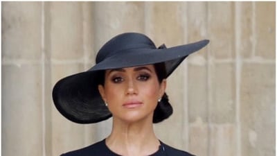 Meghan Markle at the funeral of Queen Elizabeth II. Meghan Markle at the funeral of Queen Elizabeth II.
