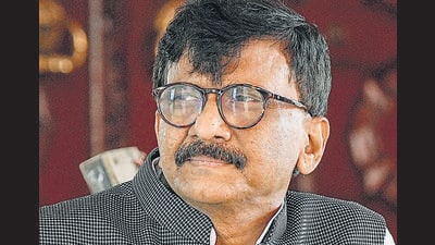 New Delhi: Shiv Sena (UBT) MP Sanjay Raut during the Monsoon session of Parliament, in New Delhi, Thursday, Aug. 10, 2023. (PTI Photo/Shahbaz Khan)(PTI08_10_2023_000094A) (PTI)