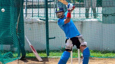 Virat Kohli during a practice session (PTI) Virat Kohli during a practice session (PTI)