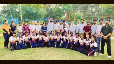 Punjab Baseball Association organised 11th Junior Punjab State Baseball Championship for boys and girls at Government Girls Senior Secondary School in Ludhiana. (HT Photo) Punjab Baseball Association organised 11th Junior Punjab State Baseball Championship for boys and girls at Government Girls Senior Secondary School in Ludhiana. (HT Photo)