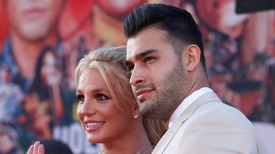Britney Spears and Sam Asghari pose at the premiere of "Once Upon a Time In Hollywood" in Los Angeles, California, U.S., July 22, 2019 (REUTERS/Mario Anzuoni/File Photo)(REUTERS) (REUTERS)