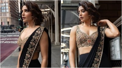 For the occasion, Samantha Prabhu draped herself in a beauteous number from the shelves of designer Arpita Mehta's eponymous label. (Instagram/@samantharuthprabhuofficial) For the occasion, Samantha Prabhu draped herself in a beauteous number from the shelves of designer Arpita Mehta's eponymous label. (Instagram/@samantharuthprabhuofficial)