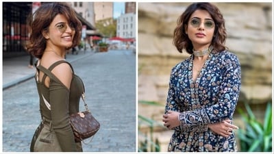 Samantha Ruth Prabhu has been dressing up in everything from comfortable casuals to fashionable Indo-western looks during her ongoing US trip. Here's a look at some of her recent outings, and what she wore. Samantha Ruth Prabhu has been dressing up in everything from comfortable casuals to fashionable Indo-western looks during her ongoing US trip. Here's a look at some of her recent outings, and what she wore. 