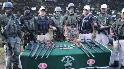 The police and security forces have so far recovered over 1100 arms and over 15,000 ammunitions from different areas in the strife-torn state (Twitter/@manipur_police) The police and security forces have so far recovered over 1100 arms and over 15,000 ammunitions from different areas in the strife-torn state (Twitter/@manipur_police)
