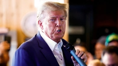 FILE PHOTO: Republican presidential candidate and former U.S. President Donald Trump speaks as he campaigns at the Iowa State Fair in Des Moines, Iowa, U.S. August 12, 2023. (REUTERS)