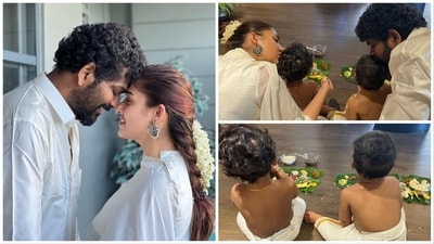 Vignesh Shivan has shared pictures from their Onam celebrations. Vignesh Shivan has shared pictures from their Onam celebrations.