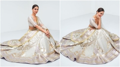 Adorned with kohled eyes, glossy lips, and her tresses elegantly styled into a chic low bun with a center partition, she radiated regal vibes. Her Indian attire was perfectly complemented by statement earrings. (Instagram/@_vaanikapoor_) Adorned with kohled eyes, glossy lips, and her tresses elegantly styled into a chic low bun with a center partition, she radiated regal vibes. Her Indian attire was perfectly complemented by statement earrings. (Instagram/@_vaanikapoor_)