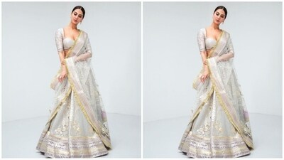 Vaani is certainly a fan of ethnic clothing as a few days ago, the actress donned a mesmerising silver lehenga from the shelves of ace fashion designer Falguni Shane Peacock. (Instagram/@_vaanikapoor_) Vaani is certainly a fan of ethnic clothing as a few days ago, the actress donned a mesmerising silver lehenga from the shelves of ace fashion designer Falguni Shane Peacock. (Instagram/@_vaanikapoor_)