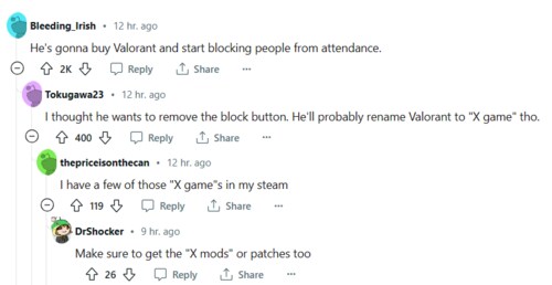 Redditors reacted to the billionaire's presence at the event.