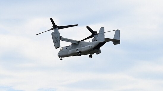he V-22 Osprey carrying around 20 US marines crashed on the remote Melville Island, part of the Tiwi Islands (Photo by JAM STA ROSA / POOL / AFP - Representational image) (AFP)