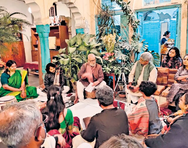 A musical evening at Ashok Mathur’s haveli. (HT Photo) A musical evening at Ashok Mathur’s haveli. (HT Photo)