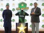Pakistan Cricket Board unveil the new jersey for ODI Cricket World Cup. Pakistan Cricket Board unveil the new jersey for ODI Cricket World Cup.