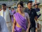 Tirupati, Aug 28 (ANI): Bollywood actress Janhvi Kapoor visits Sri Venkateswara Swami Temple to offer prayers, at Tirumala, in Tirupati on Monday. (ANI Photo) Tirupati, Aug 28 (ANI): Bollywood actress Janhvi Kapoor visits Sri Venkateswara Swami Temple to offer prayers, at Tirumala, in Tirupati on Monday. (ANI Photo)