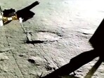 Chandrayaan 3: A view of the Pragyan Rover roving on the moon's surface near the 'Shiv Shakti' point.
