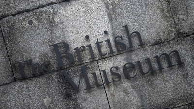 A sign for the British Museum is seen in London, Britain. (Reuters)