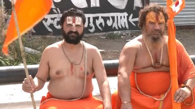 Jagadguru Paramhans Achary, a Hindu seer from Ayodhya in Uttar Pradesh (Twitter/ANI)